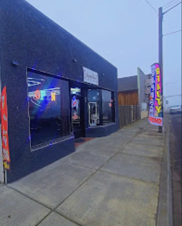 Storefront on Main St at dusk